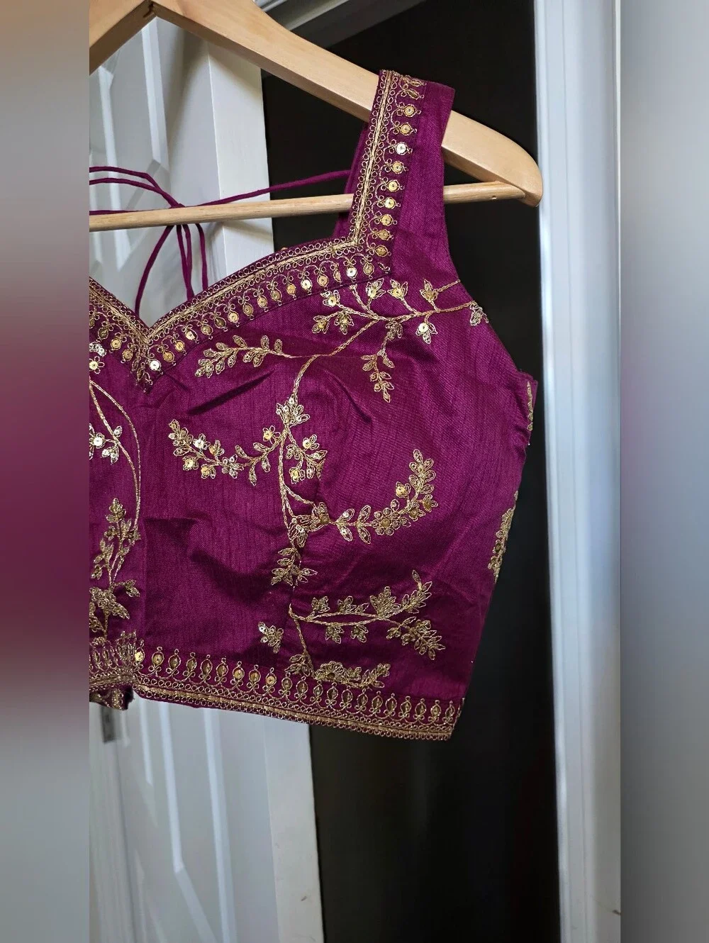 Deep Purple Embroidered Lehenga Choli – US 6 Small